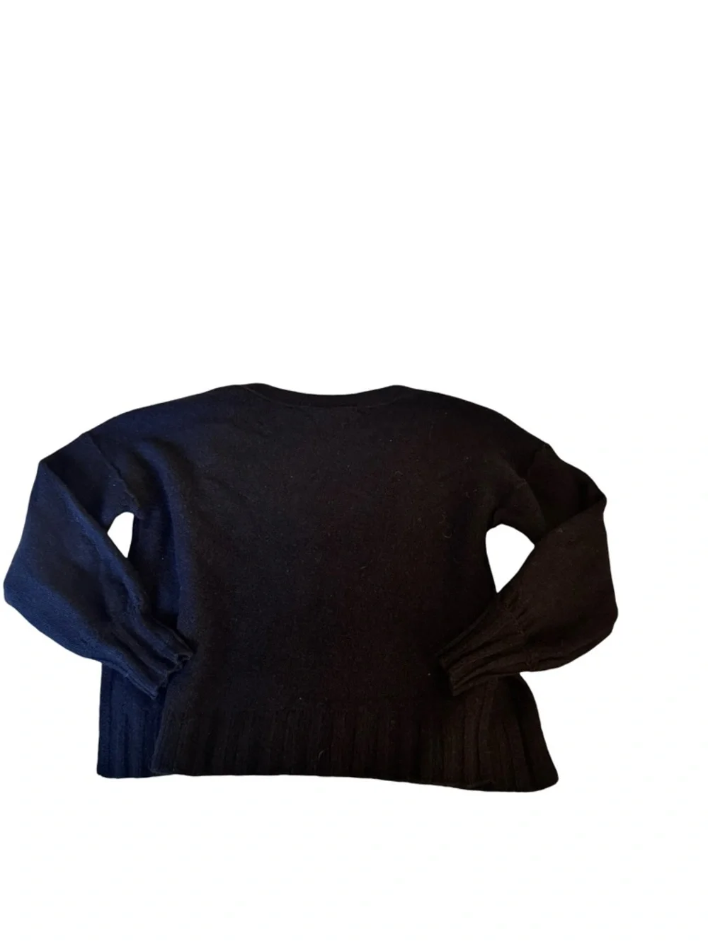 Anthropologie Pilcro Black Deep V Neck Knit Long sleeves Sweater Size S